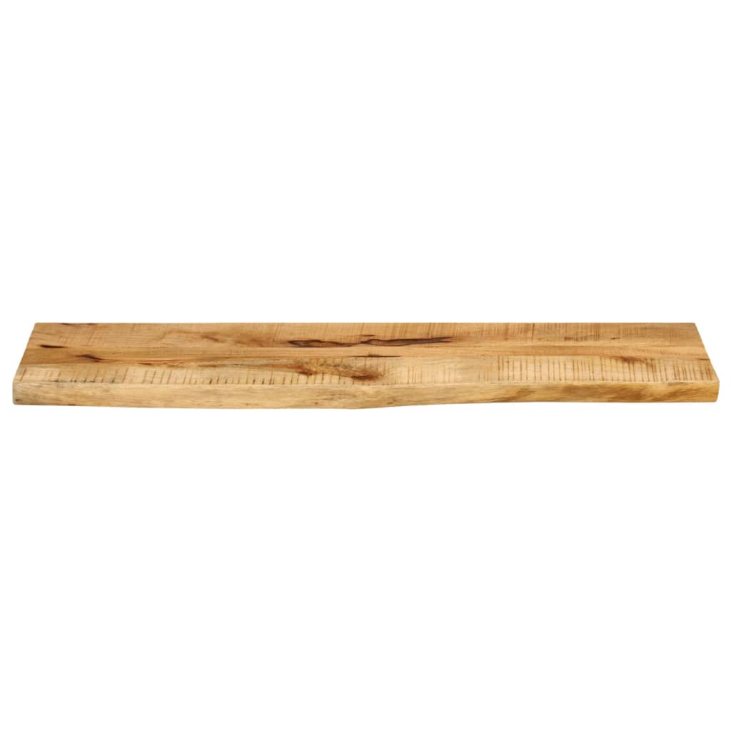 Piano Tavolo 110x30x2,5 cm Bordi Vivi Legno di Mango Grezzo