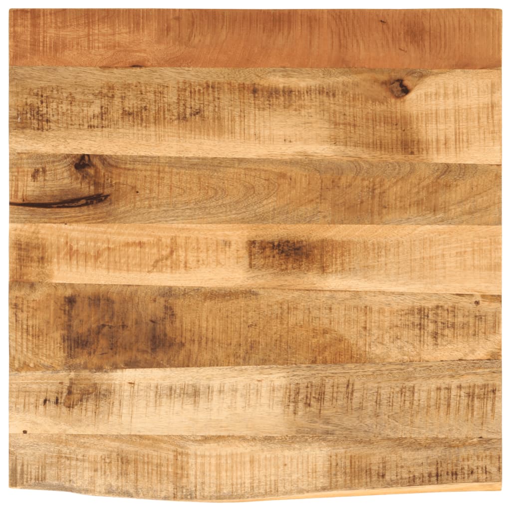 Piano Tavolo 60x60x2,5 cm Bordi Vivi Legno di Mango Grezzo