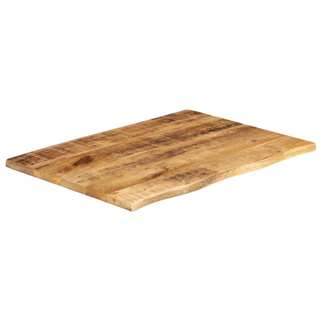 Piano Tavolo 70x60x2,5 cm Bordi Vivi Legno di Mango Grezzo