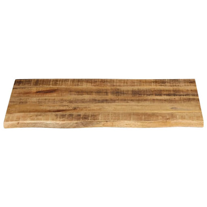 Piano Tavolo 80x60x2,5 cm Bordi Vivi Legno di Mango Grezzo
