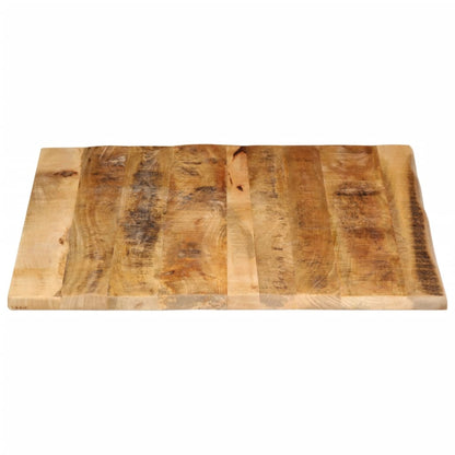 Piano Tavolo 90x80x2,5 cm Bordi Vivi Legno di Mango Grezzo