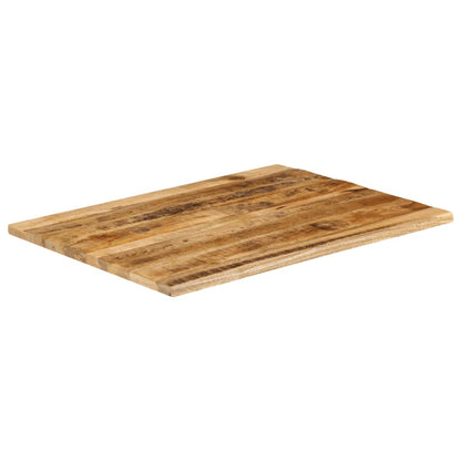 Piano Tavolo 110x80x2,5 cm Bordi Vivi Legno di Mango Grezzo