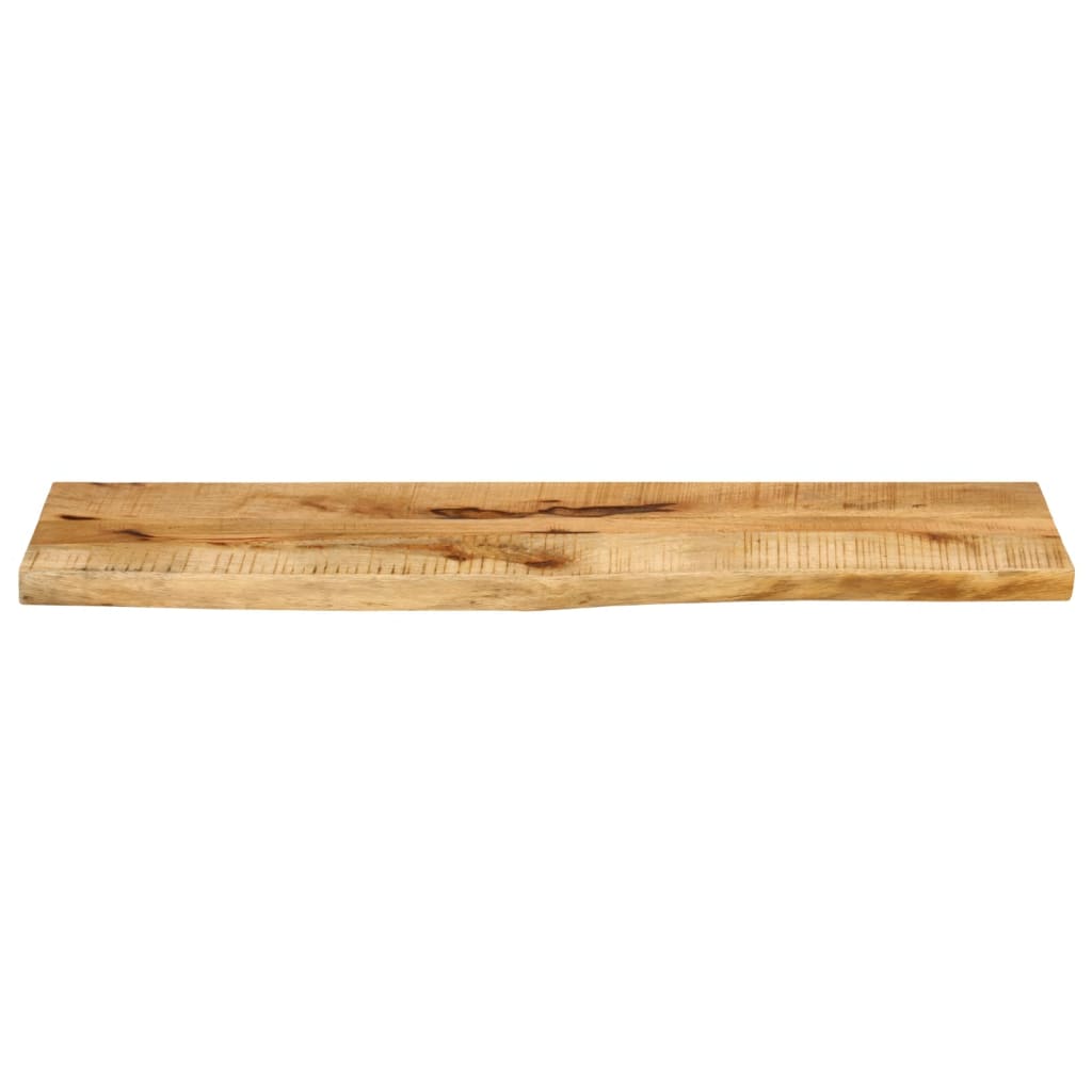 Piano Tavolo 100x20x3,8cm Bordi Vivi Legno di Mango Grezzo