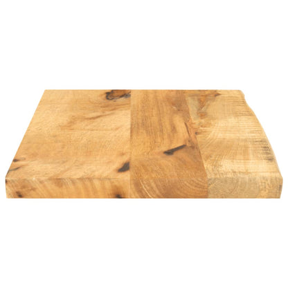 Piano Tavolo 40x30x3,8 cm Bordi Vivi Legno di Mango Grezzo