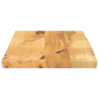Piano Tavolo 50x30x3,8 cm Bordi Vivi Legno di Mango Grezzo
