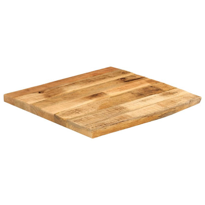 Piano Tavolo 40x40x3,8 cm Bordi Vivi Legno di Mango Grezzo
