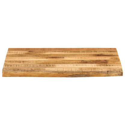 Piano Tavolo 40x40x3,8 cm Bordi Vivi Legno di Mango Grezzo