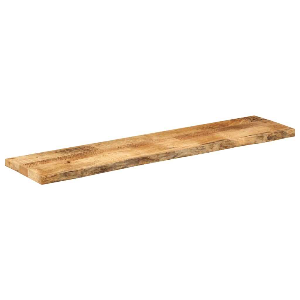 Piano Tavolo 140x40x3,8 cm Bordi Vivi Legno di Mango Grezzo