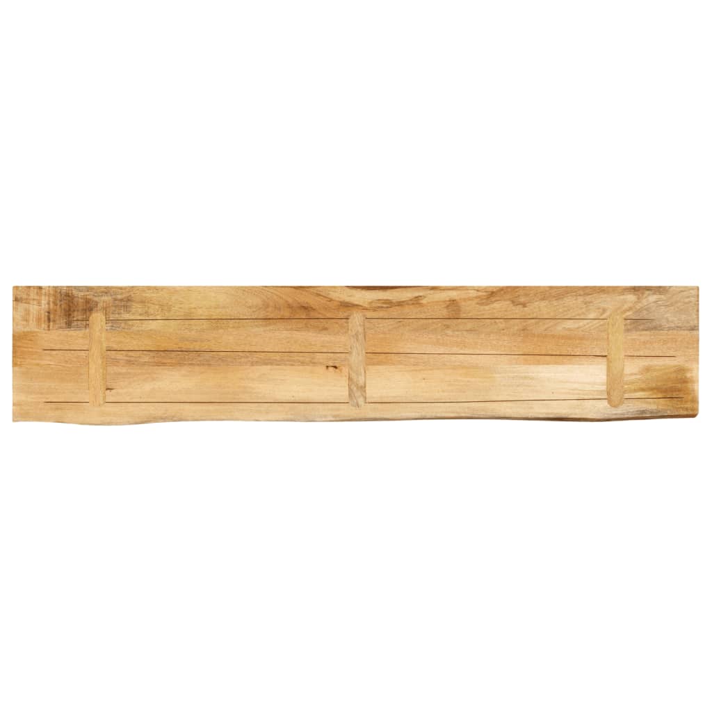 Piano Tavolo 140x40x3,8 cm Bordi Vivi Legno di Mango Grezzo