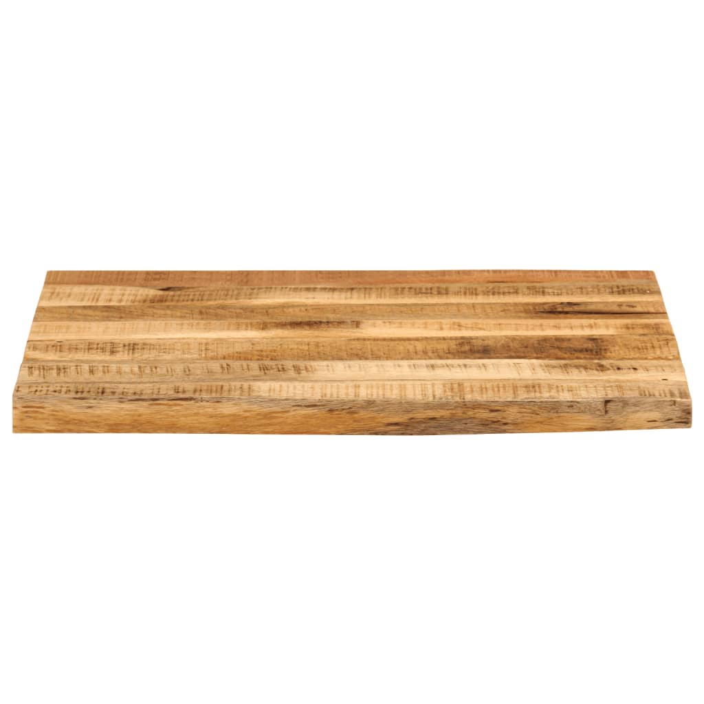 Piano Tavolo 60x60x3,8 cm Bordi Vivi Legno di Mango Grezzo
