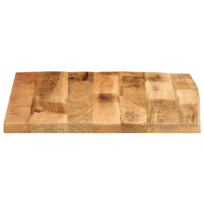 Piano Tavolo 60x60x3,8 cm Bordi Vivi Legno di Mango Grezzo