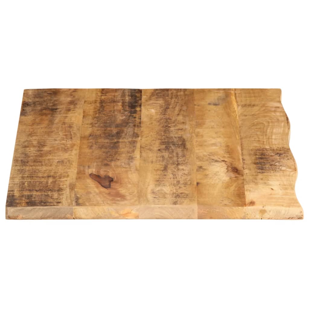 Piano Tavolo 90x60x3,8 cm Bordi Vivi Legno di Mango Grezzo