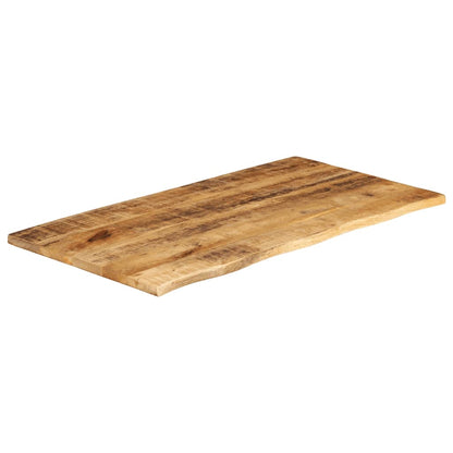 Piano Tavolo 120x60x3,8 cm Bordi Vivi Legno di Mango Grezzo
