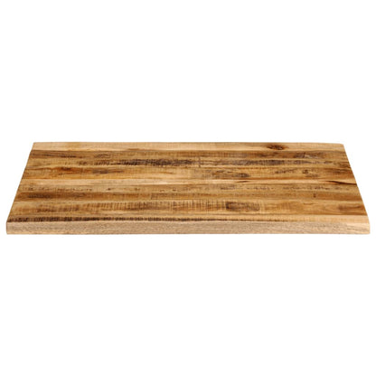 Piano Tavolo 100x80x3,8 Bordi Vivi Legno Massello Mango Grezzo
