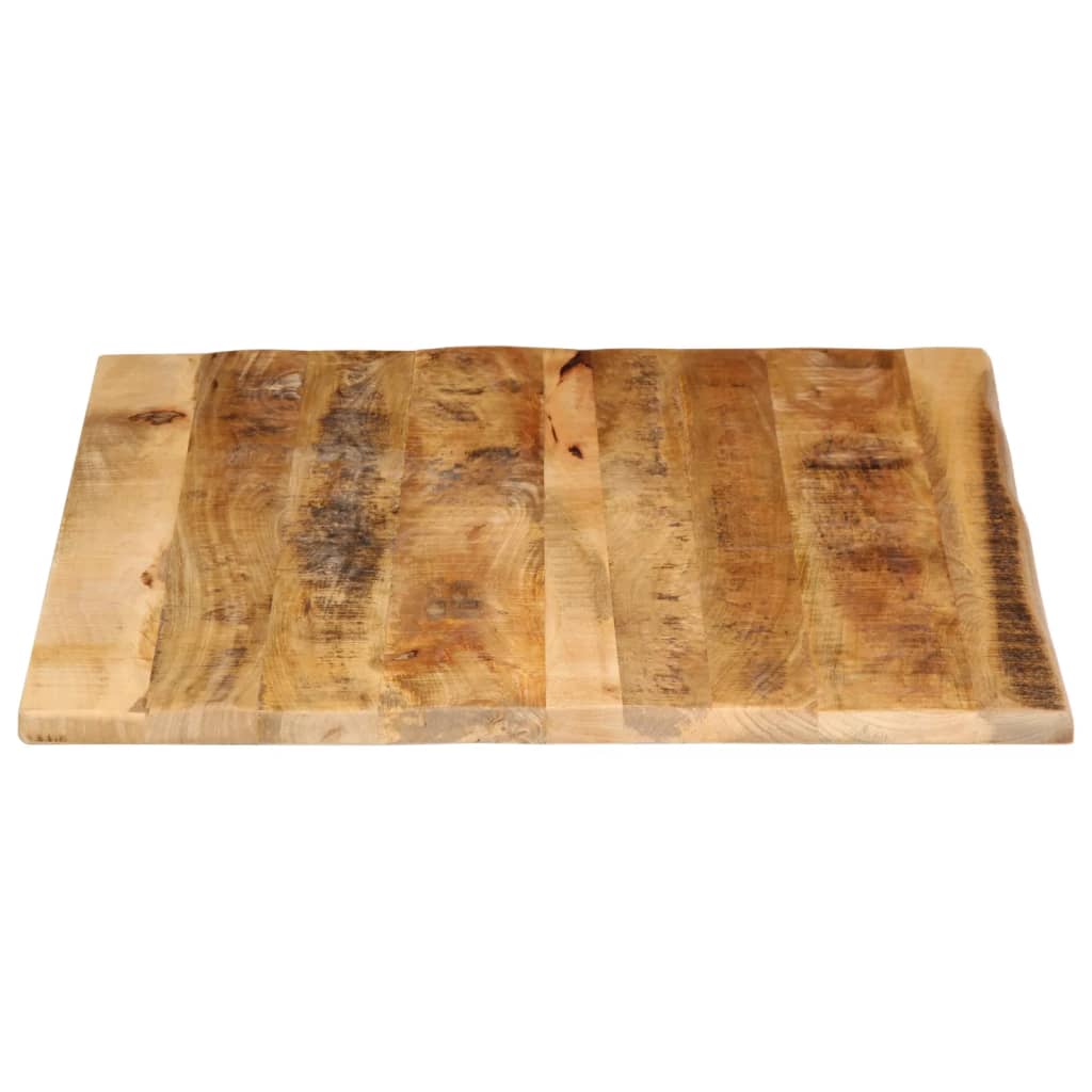 Piano Tavolo 110x80x3,8 cm Bordi Vivi Legno di Mango Grezzo
