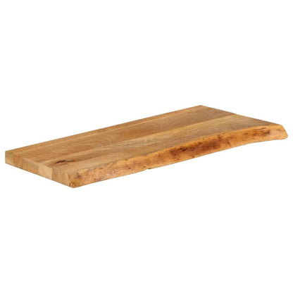Piano Tavolo Bordi Vivi 70x20x2,5 cm in Legno Massello di Mango