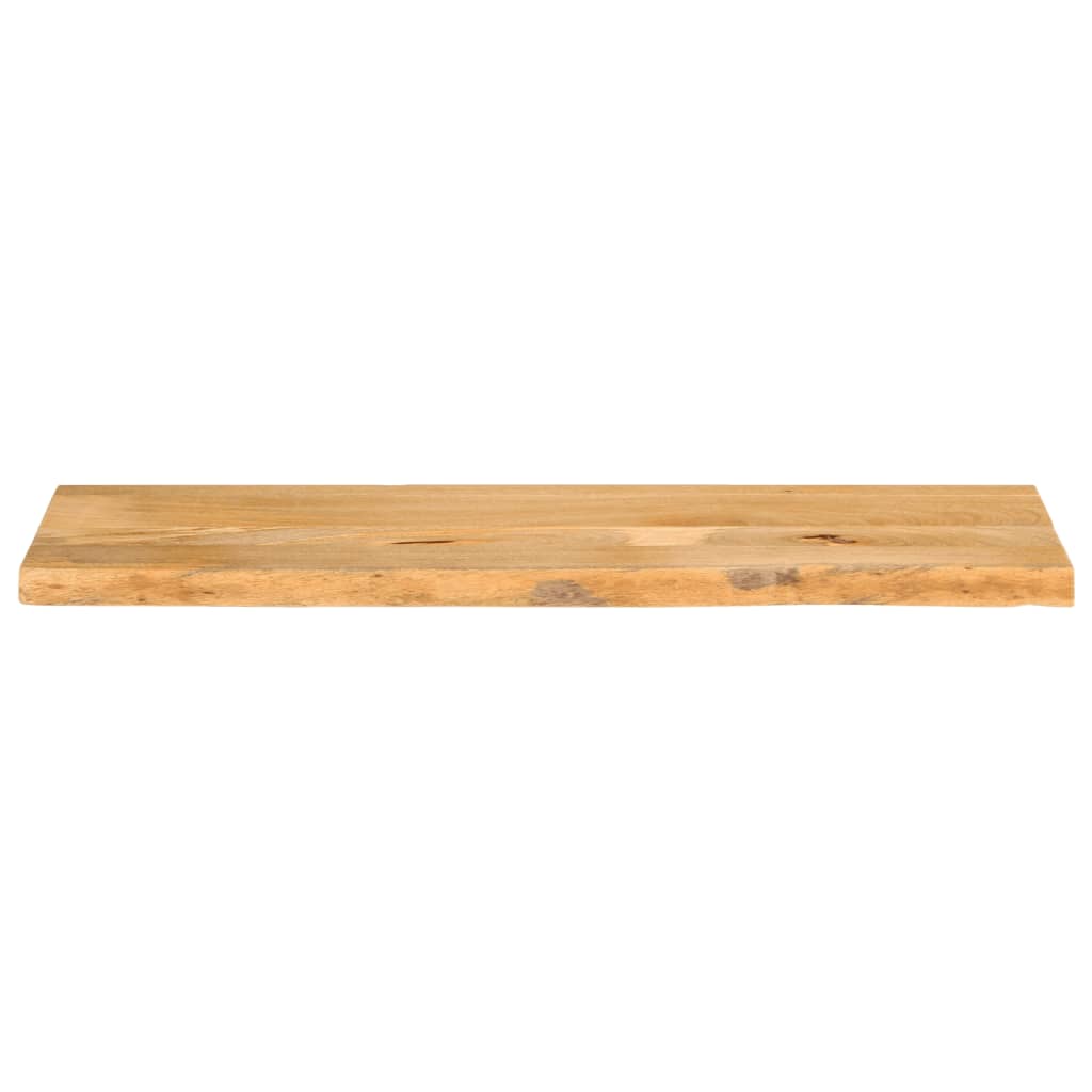 Piano Tavolo Bordi Vivi 100x20x2,5cm in Legno Massello di Mango