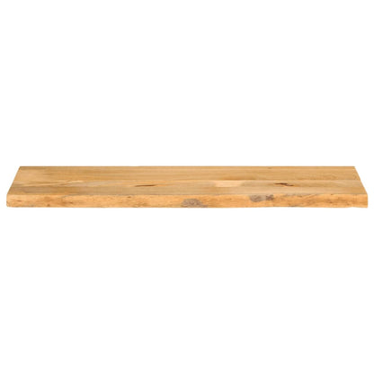 Piano Tavolo Bordi Vivi 100x20x2,5cm in Legno Massello di Mango