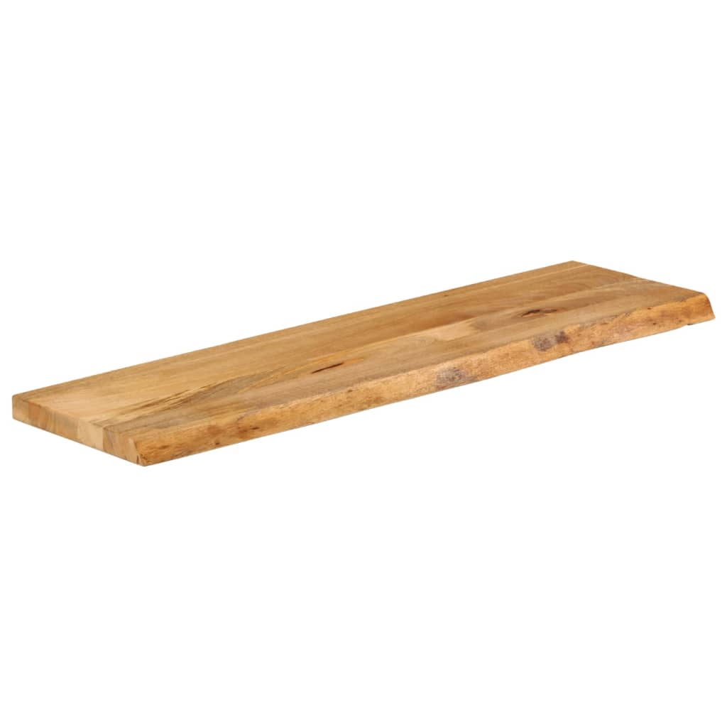 Piano Tavolo Bordi Vivi 140x20x2,5cm in Legno Massello di Mango