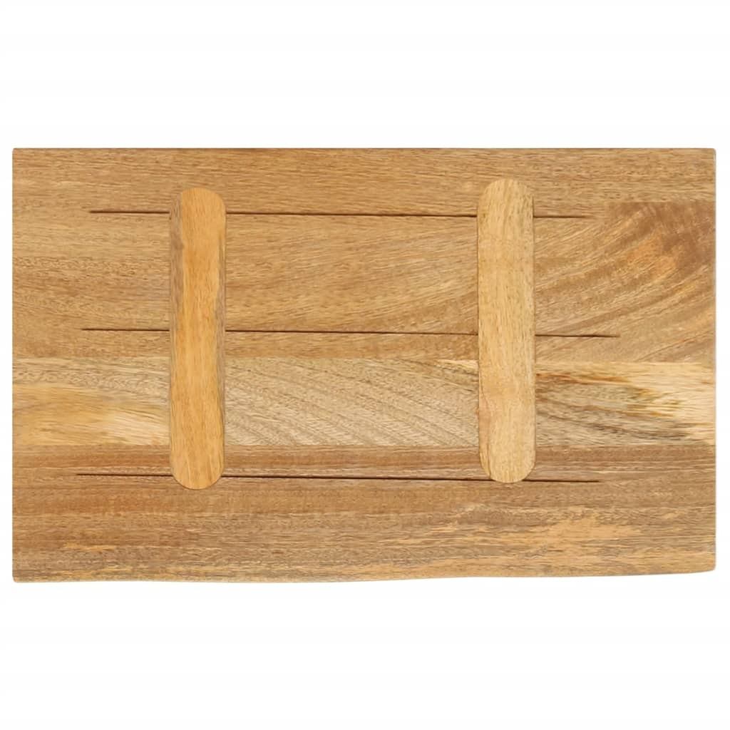 Piano Tavolo Bordi Vivi 40x30x2,5 cm in Legno Massello di Mango