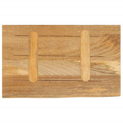Piano Tavolo Bordi Vivi 40x30x2,5 cm in Legno Massello di Mango