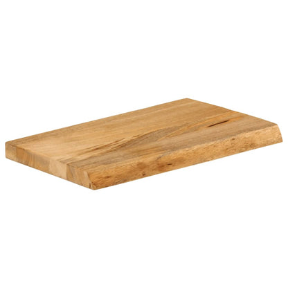 Piano Tavolo Bordi Vivi 60x40x2,5 cm in Legno Massello di Mango