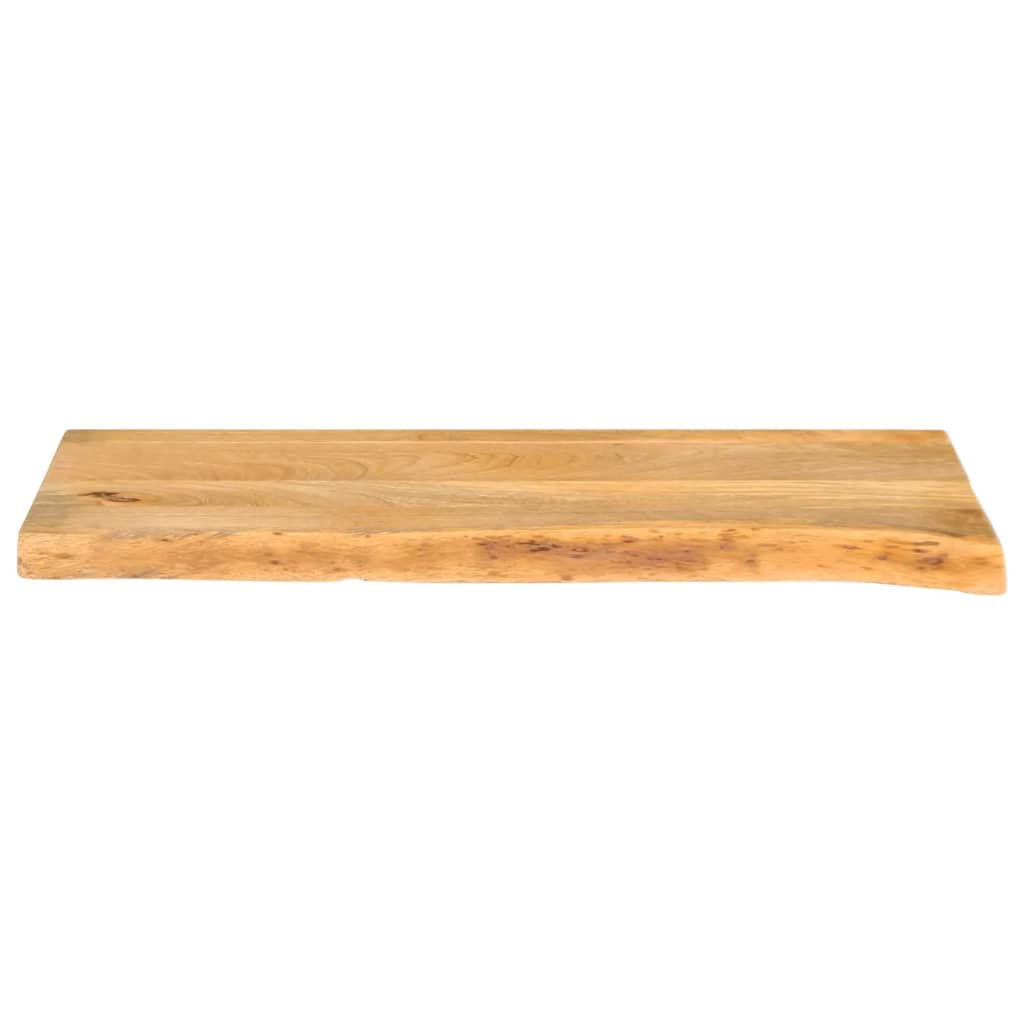 Piano Tavolo Bordi Vivi 90x40x2,5 cm in Legno Massello di Mango
