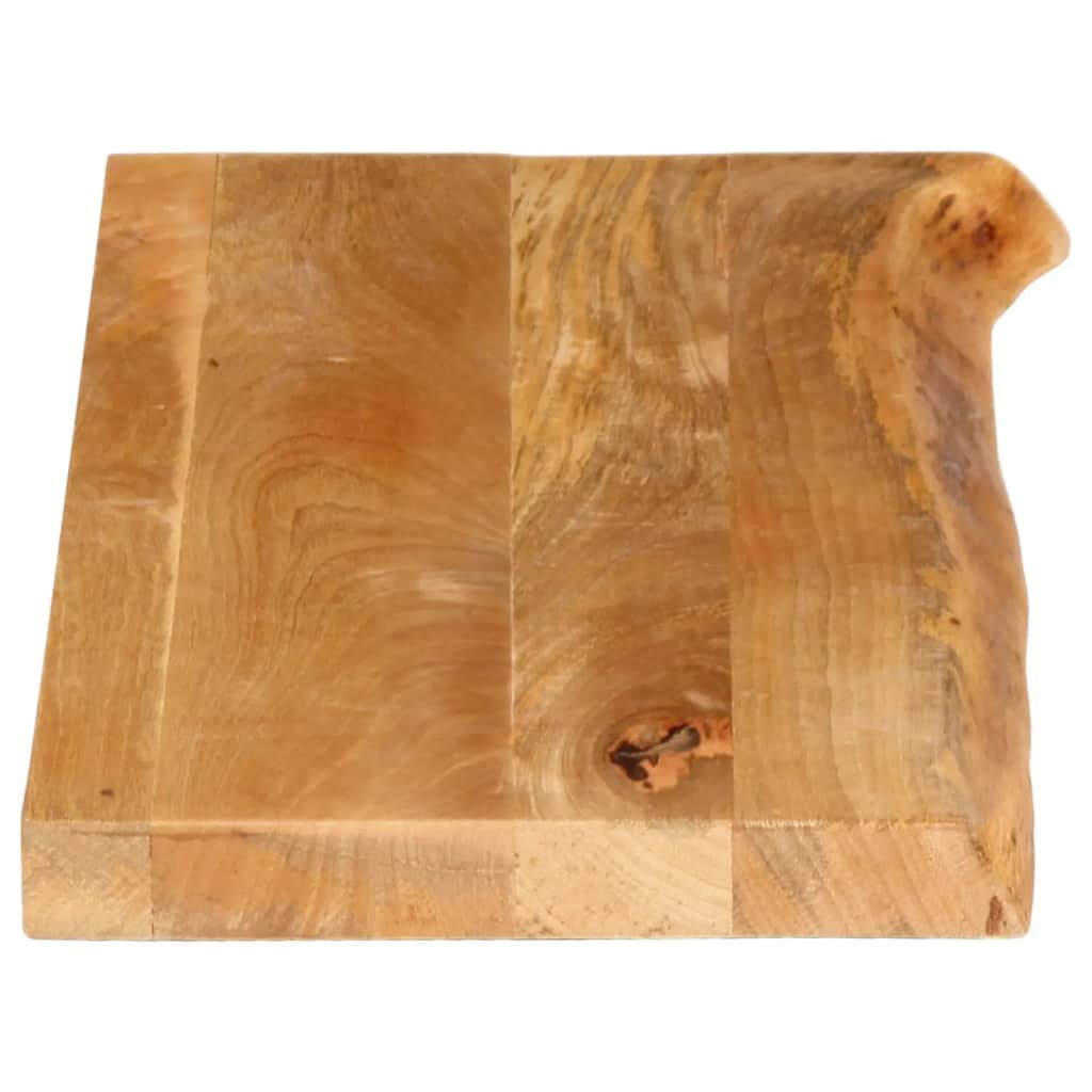 Piano Tavolo Bordi Vivi 90x40x2,5 cm in Legno Massello di Mango