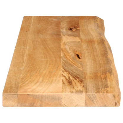Piano Tavolo Bordi Vivi 110x40x2,5 cm Legno Massello di Mango