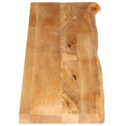 Piano Tavolo Bordi Vivi 180x40x2,5 cm Legno Massello di Mango