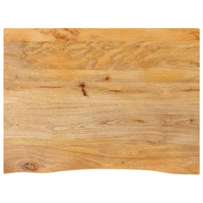 Piano Tavolo Bordi Vivi 70x60x2,5 cm in Legno Massello di Mango