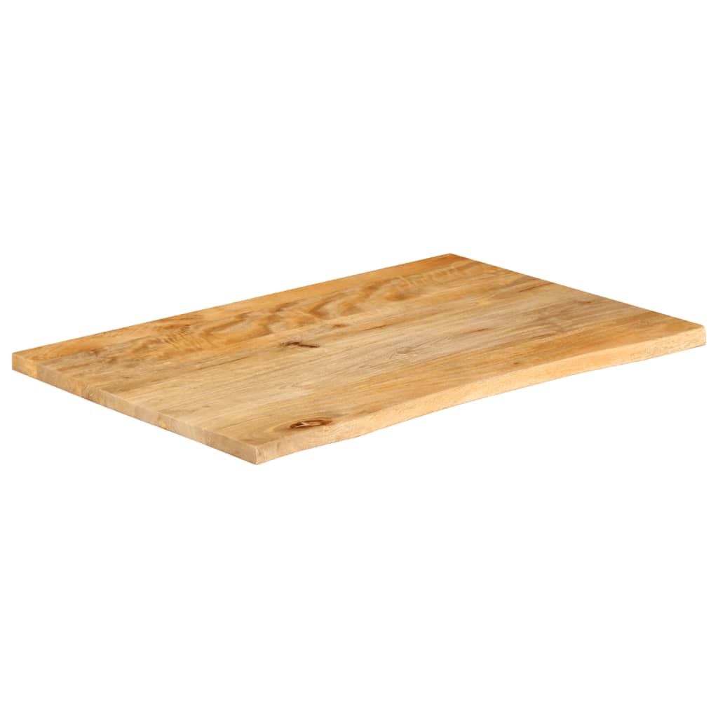 Piano Tavolo Bordi Vivi 70x60x2,5 cm in Legno Massello di Mango
