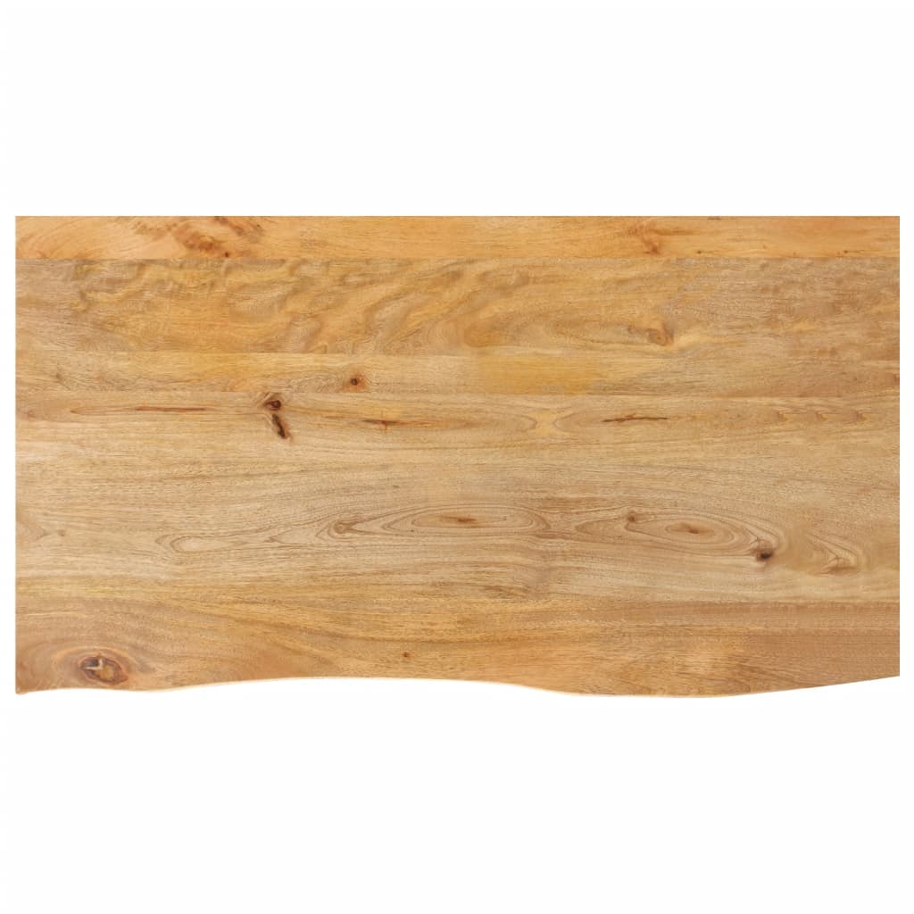 Piano Tavolo Bordi Vivi 100x60x2,5cm in Legno Massello di Mango