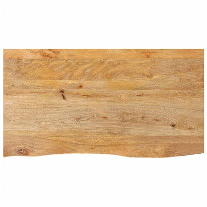 Piano Tavolo Bordi Vivi 100x60x2,5cm in Legno Massello di Mango