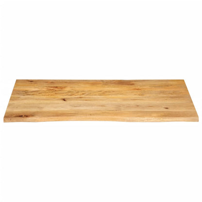 Piano Tavolo Bordi Vivi 100x60x2,5cm in Legno Massello di Mango