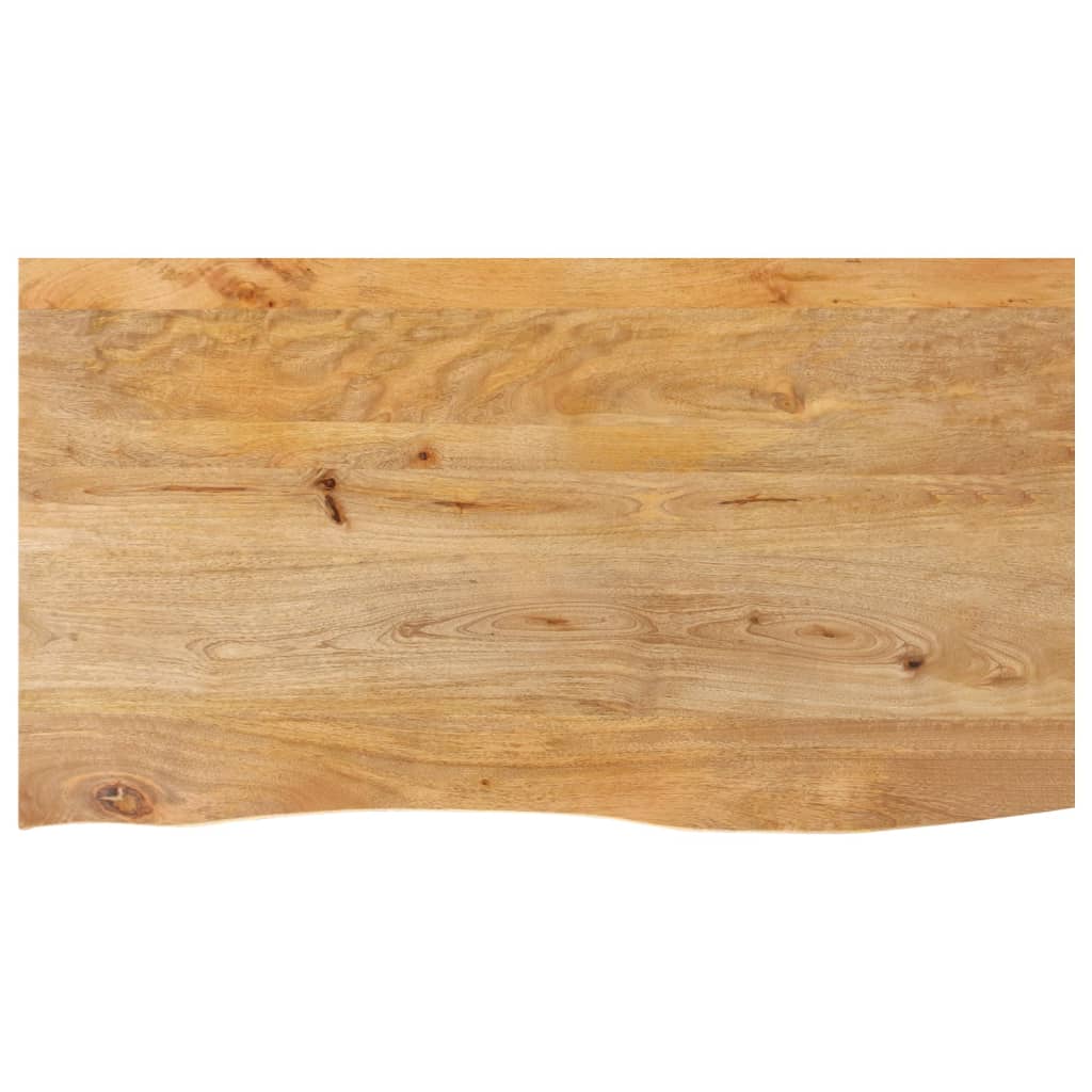 Piano Tavolo Bordi Vivi 120x60x2,5 cm Legno Massello di Mango