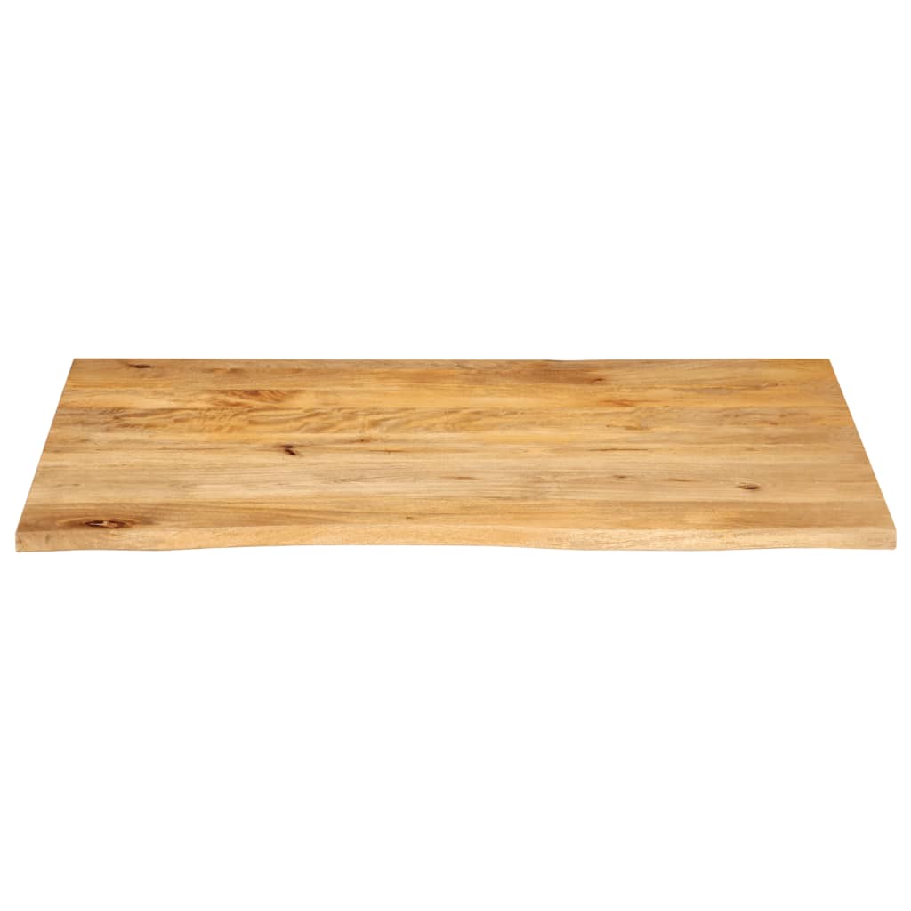 Piano Tavolo Bordi Vivi 120x60x2,5 cm Legno Massello di Mango