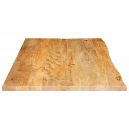 Piano Tavolo Bordi Vivi 120x60x2,5 cm Legno Massello di Mango