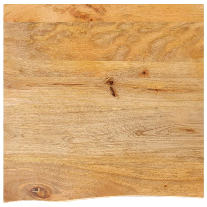 Piano Tavolo Bordi Vivi 80x80x2,5 cm in Legno Massello di Mango