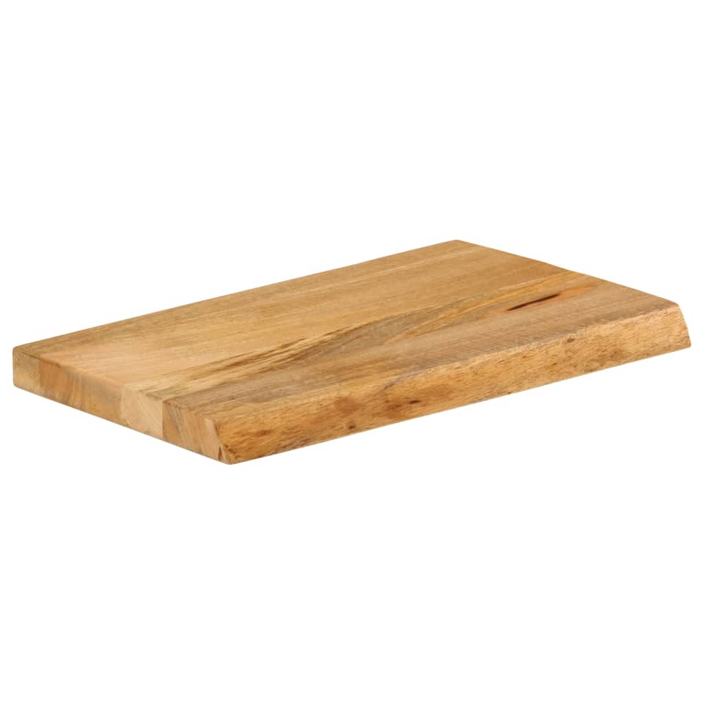 Piano Tavolo Bordi Vivi 40x30x3,8 cm in Legno Massello di Mango