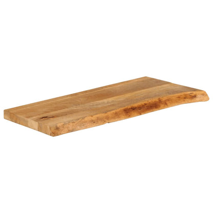 Piano Tavolo Bordi Vivi 70x30x3,8 cm in Legno Massello di Mango