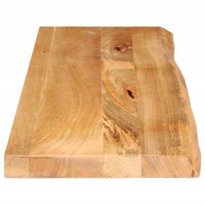 Piano Tavolo Bordi Vivi 100x30x3,8cm in Legno Massello di Mango