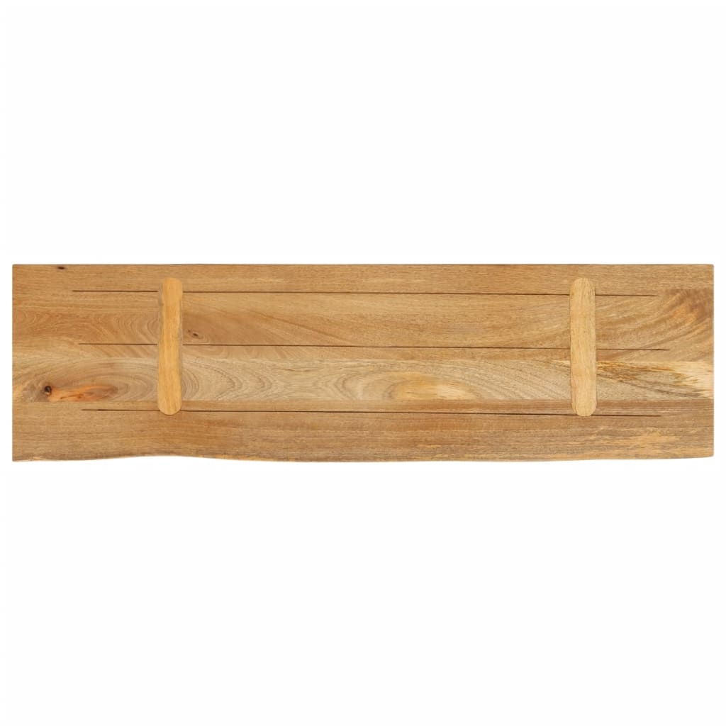 Piano Tavolo Bordi Vivi 120x30x3,8cm in Legno Massello di Mango