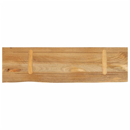 Piano Tavolo Bordi Vivi 120x30x3,8cm in Legno Massello di Mango