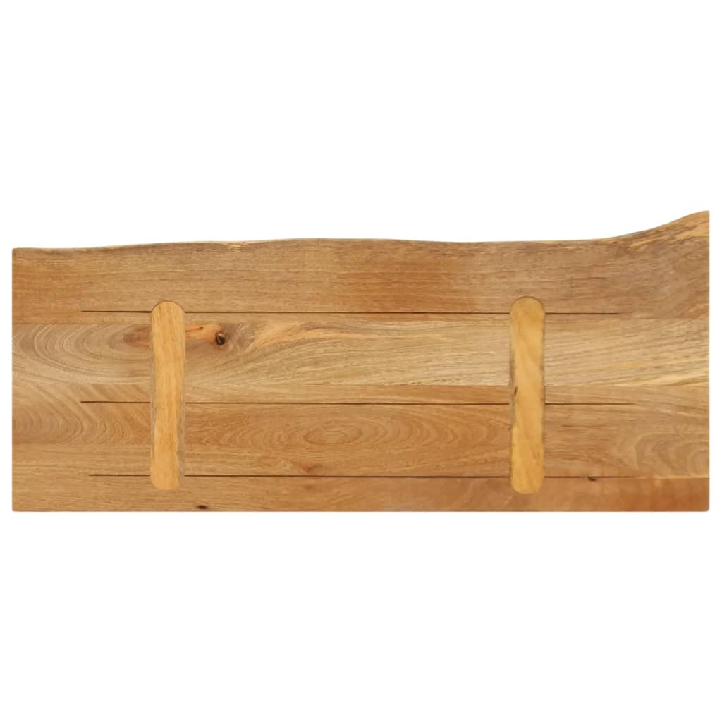 Piano Tavolo Bordi Vivi 70x40x3,8 cm in Legno Massello di Mango