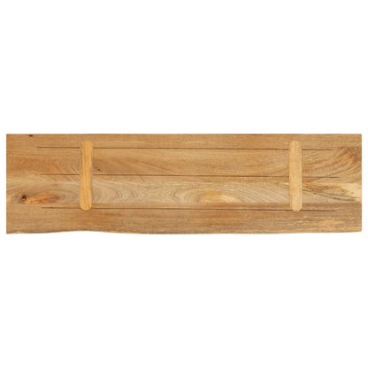 Piano Tavolo Bordi Vivi 120x40x3,8cm in Legno Massello di Mango