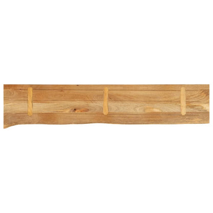 Piano Tavolo Bordi Vivi 140x40x3,8cm in Legno Massello di Mango