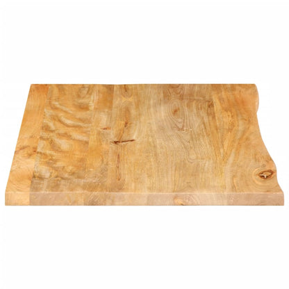 Piano Tavolo Bordi Vivi 90x60x3,8 cm in Legno Massello di Mango