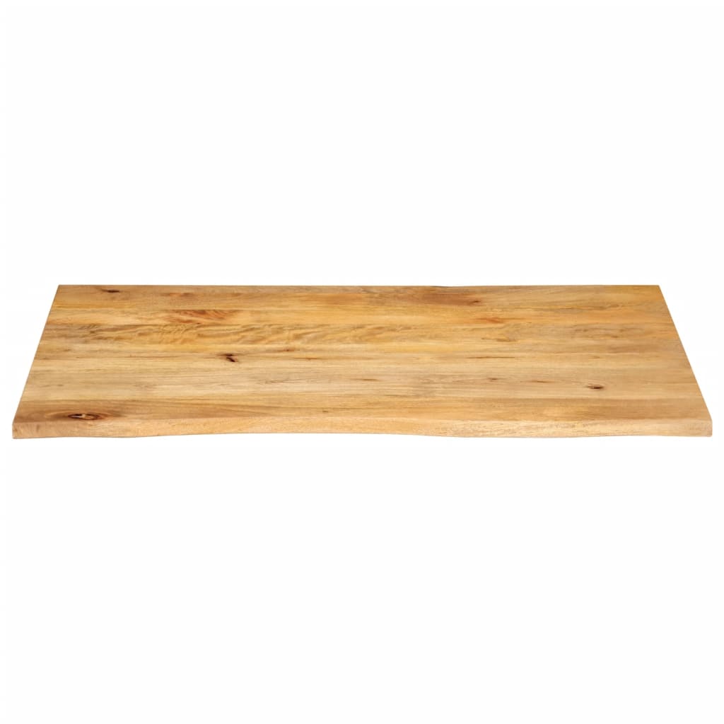 Piano Tavolo Bordi Vivi 110x60x3,8cm in Legno Massello di Mango