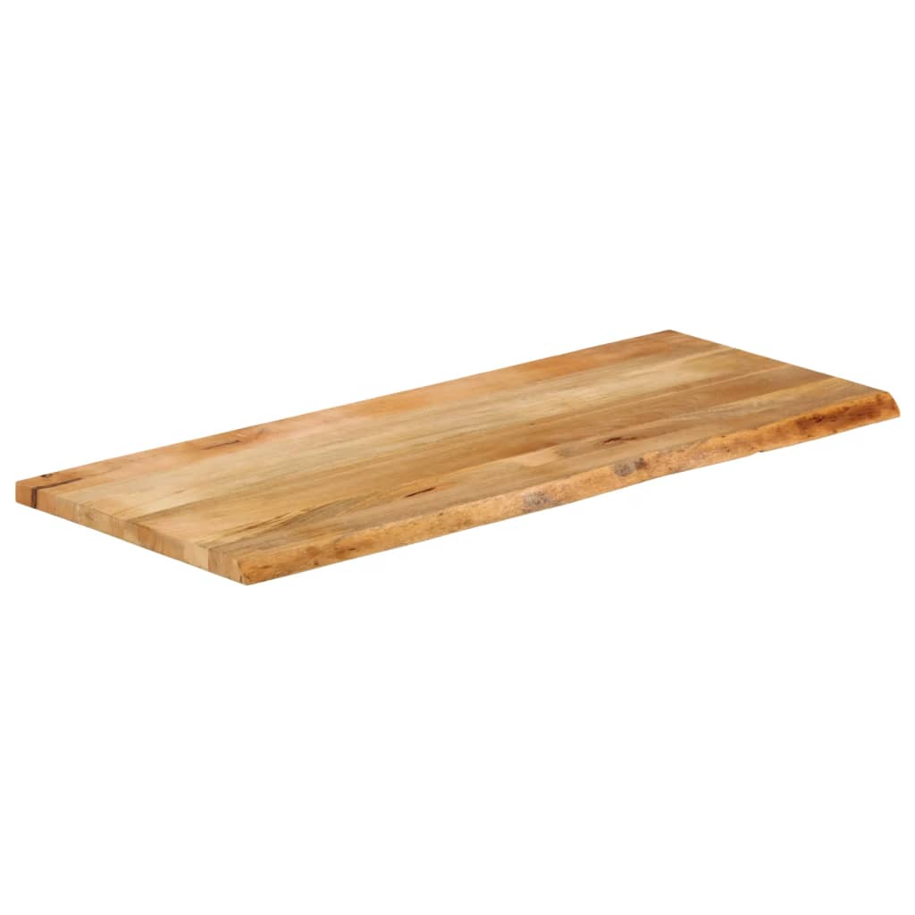 Piano Tavolo Bordi Vivi 140x60x3,8cm in Legno Massello di Mango
